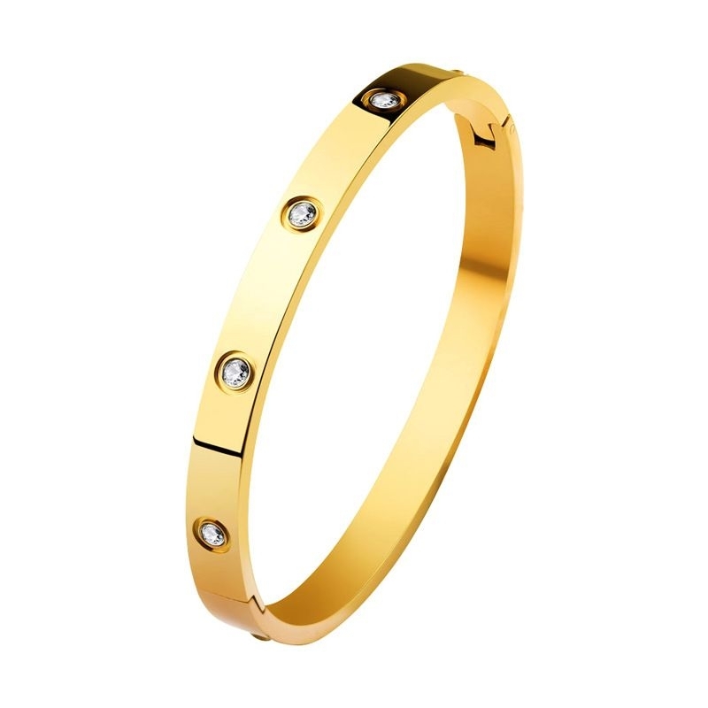 gelang bangle cartier permata titanium asli