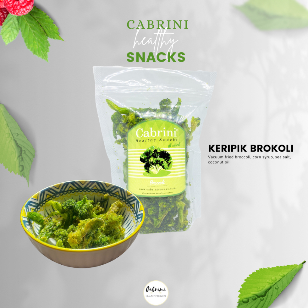 

Keripik Brokoli 60 g Keripik Sayur Cemilan Sehat Diet Viral CABRINI Healthy Snack