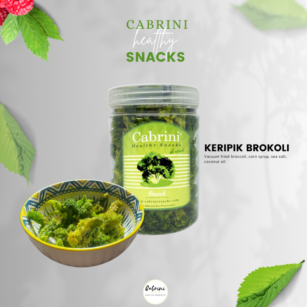 

Keripik Brokoli volume 800 ml Cabrini Healthy Snack Keripik Sayur Cemilan Sehat Diet