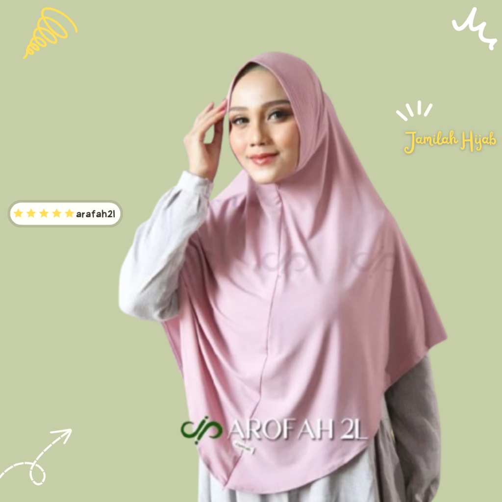 Jamilah Hijab Arafah 100 Jilbab Instan dari Jamilah Hijab Pet Malaysia / Malaya Soft Pet Jumbo XL Be