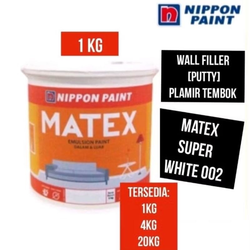 Matex 1kg Dempul Matex 1kg Super White Plamir Matex Dempul Tembok Plamir Tembok Matek Matex 1kg