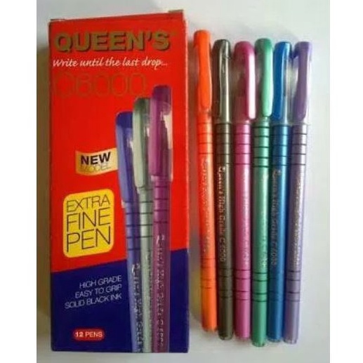 

DIJAMIN BARU PULPEN PEN BOLPOIN FASTER QUEEN C6 12 pcs