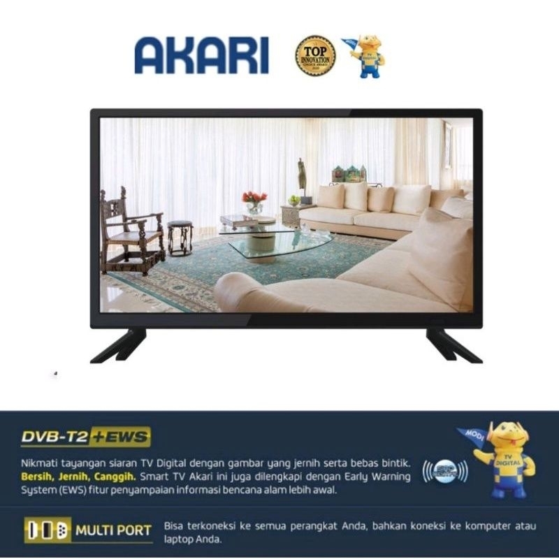 Akari Led TV 24 inch LE-24D53 Digital DVBT2 Garansi Resmi