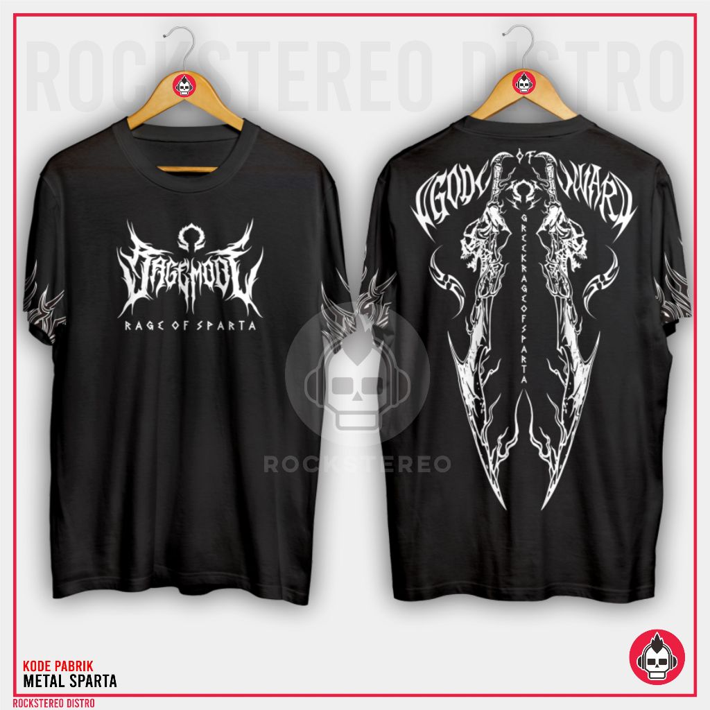 KAOS DISTRO VIRAL -[ SAYAP / TATO / TRIBAL / PEDANG / GOD OF WAR  ]-- METAL SPARTA