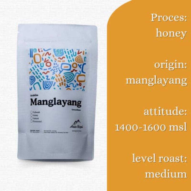 

Arabika Honey Proses - Manglayang Timur - 100 gram(bubuk)