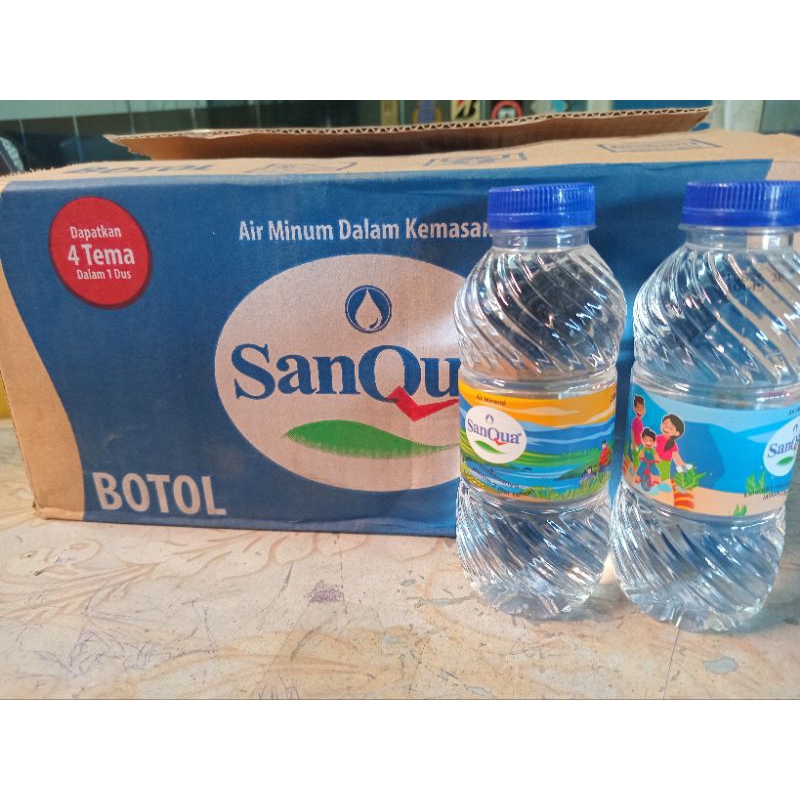 

Sanqua botol 220ml, botol imut, botol mini, botol air isi 24 botol