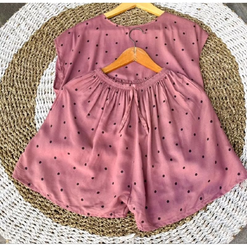 RANDOM Baby doll setelan rayon pendek