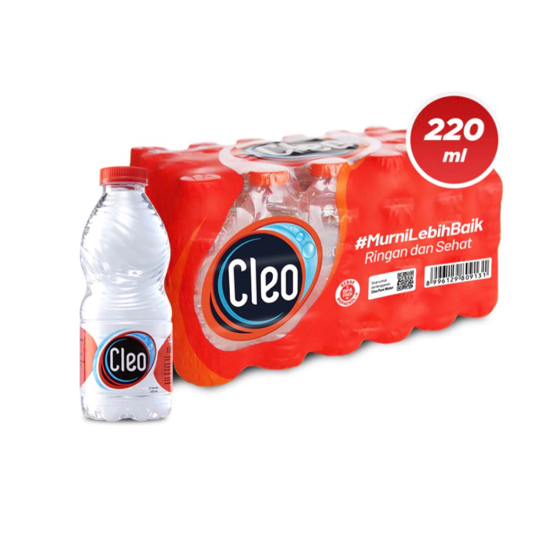 

cleo air mineral/ isi 220ml x 24pcs cleo murah/ air cleo botol mini 220ml x24pcs