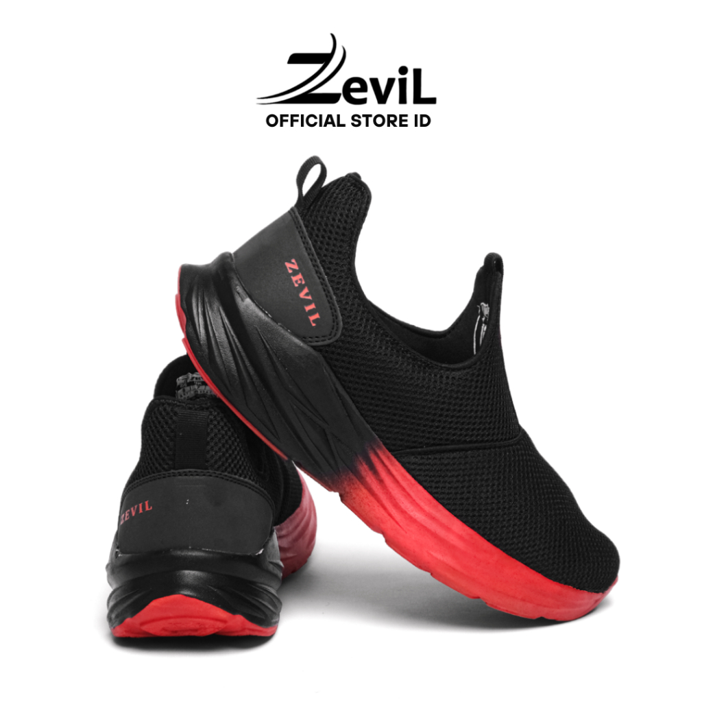 ZEVIL - Sepatu Sneakers Slip On Kanvas Pria Tanpa Tali Casual Shoes