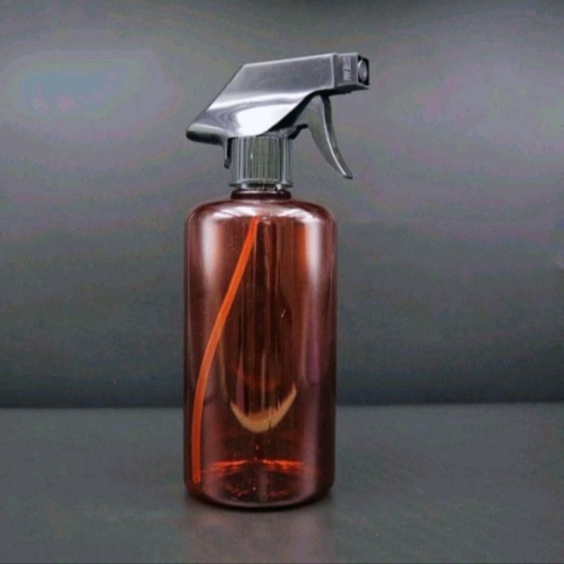 Botol Spray 500ml Amber | 500ml COKLAT + KISPRAY HITAM / Botol Trigger 500ml Coklat Kispray