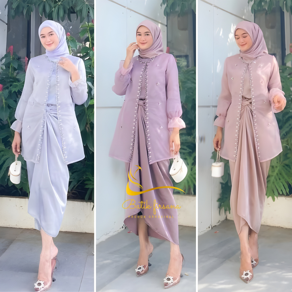(ADA JUMBO) ONESET JEMMA ORGANZA PREMIUM OUTFIT KONDANGAN SETELAN ROK LILIT | SETELAN OUTER INNER RO