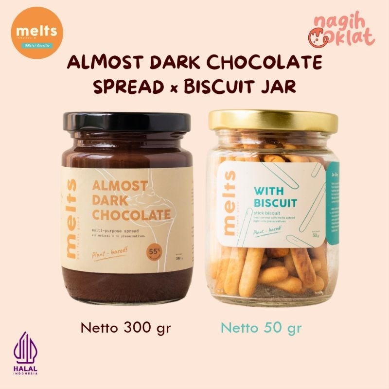 

Paket Bundling Melts | Selai Cokelat Almost - Matcha - Hazelnut | Cookies Choco Crunchy Nastar | Plant Based Vegan - @nagihcoklat
