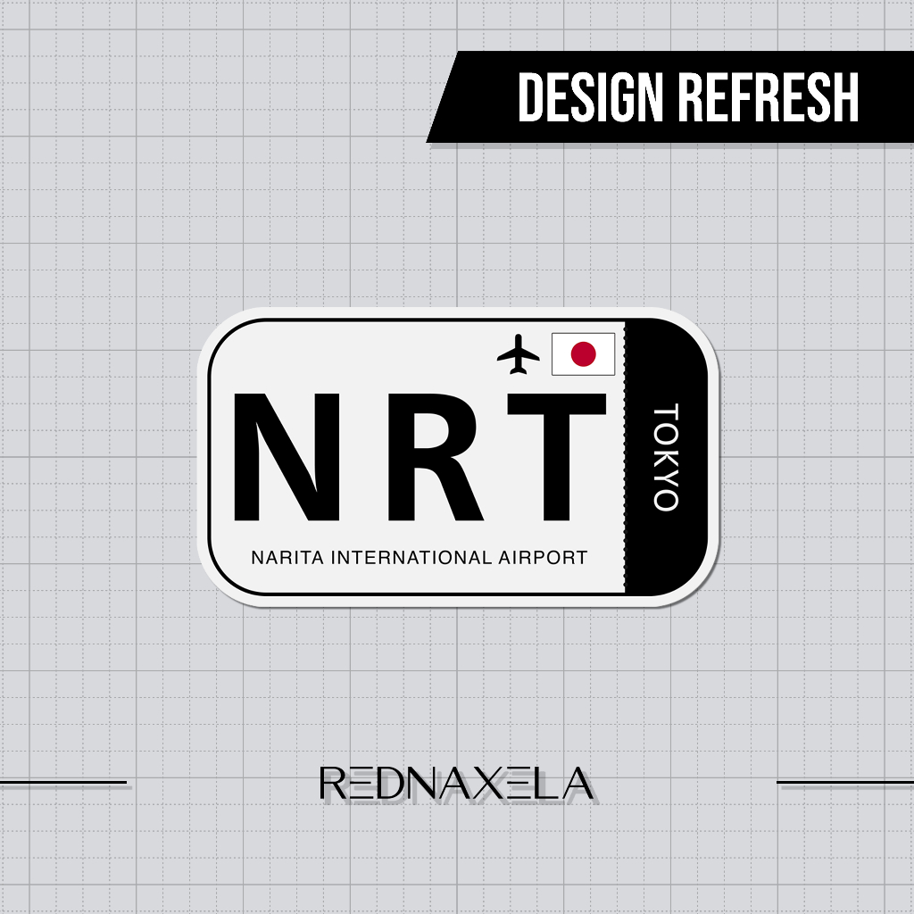 

Stiker Vinyl Narita International Airport Code NRT Sign Sticker