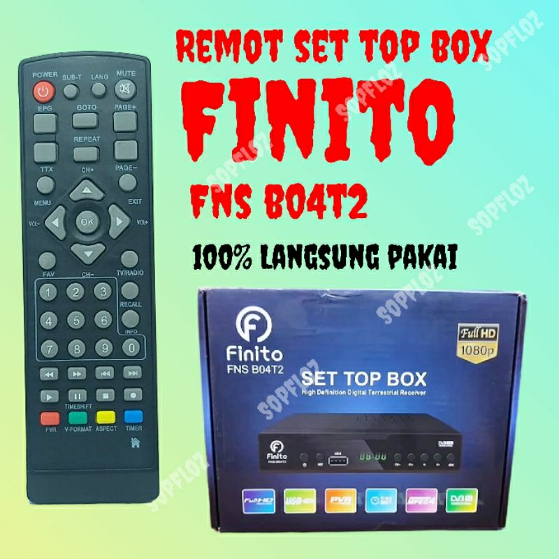 Remote stb finito FNS B04T2  remot set top box digital dvbt2