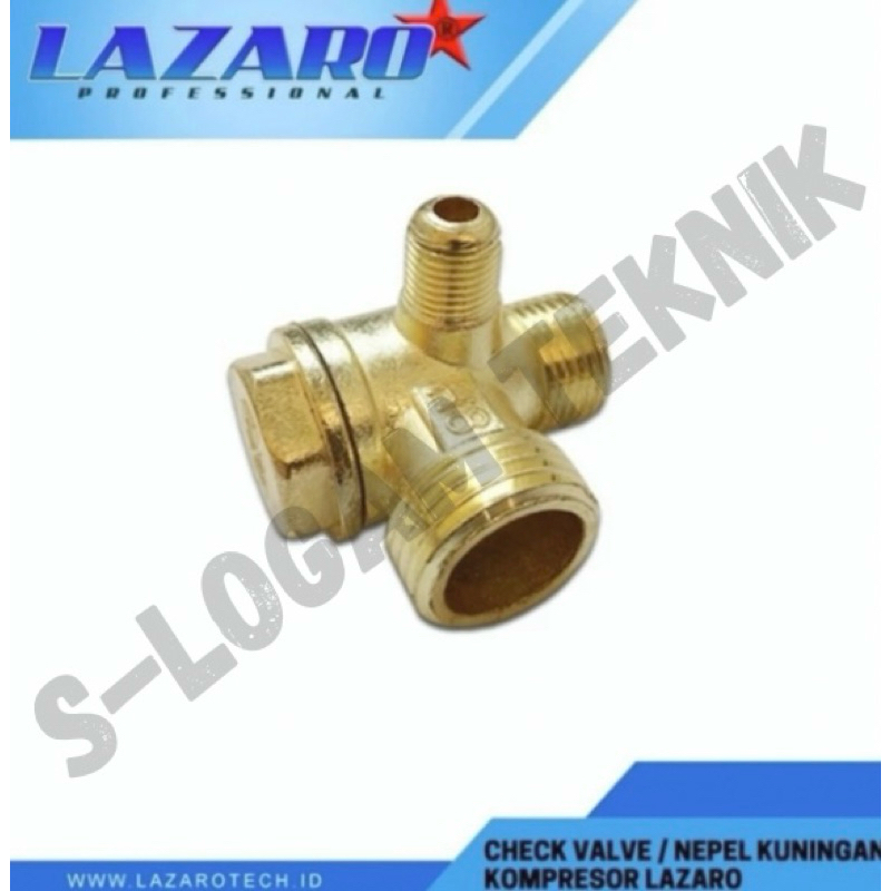 Non Return Valve WIPRO LAZARO Unilaterism Check Valve Spare Part Kompresor Oilless- LAZARO