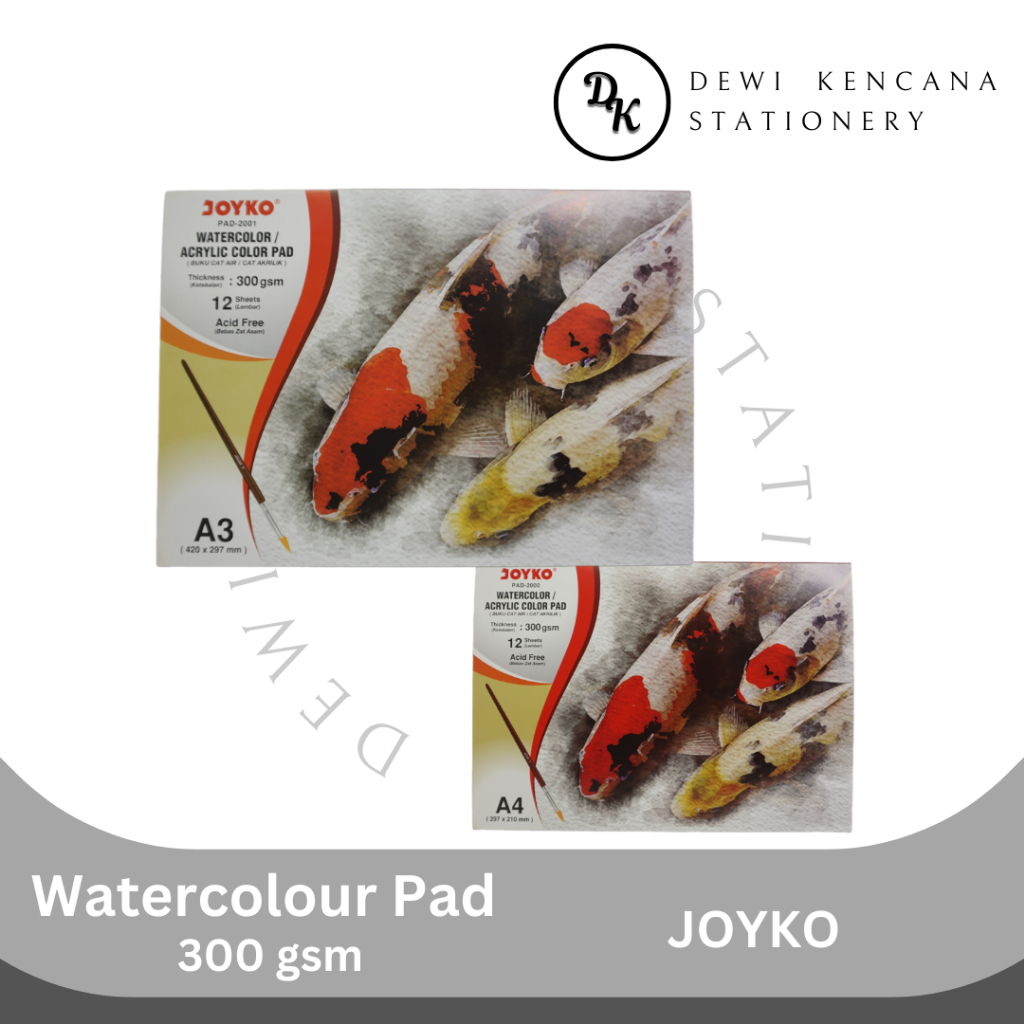 

Buku Cat Air Akrilik/Watercolour Acrylic Colour Pad 300gsm JOYKO