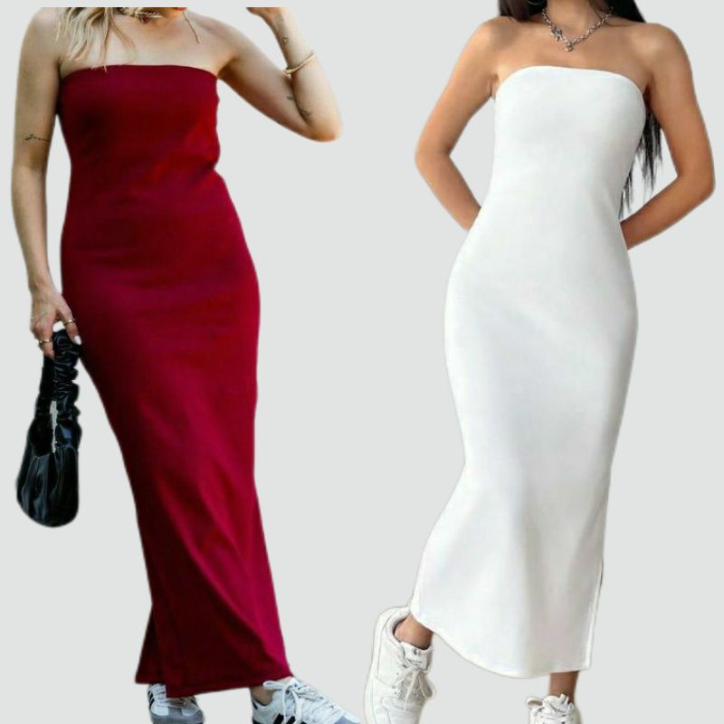 DRESS MYANA KEMBEN BODY SUIT LONG A LINE BODY CONE