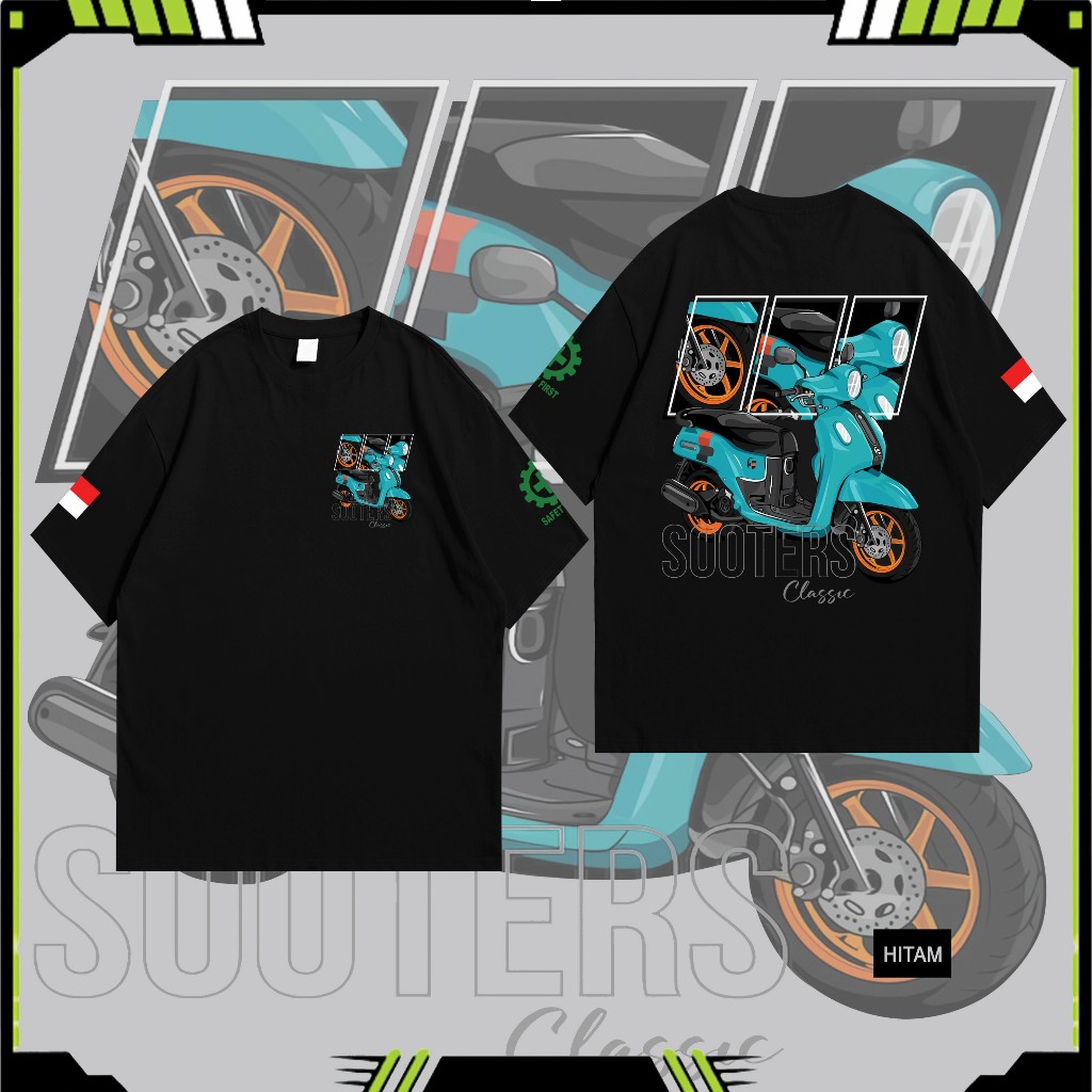 KAOS BAJU DISTRO VESPA MATIC PRIA SCOOTER CLASSIC ORIGINAL / KA0S TERBARU /KAOS TERMURAH