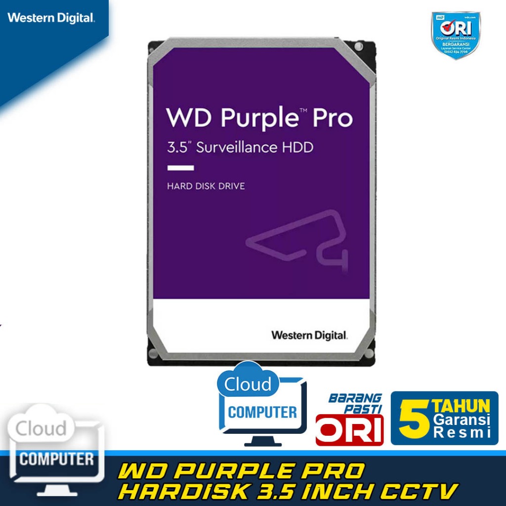 WD PURPLE PRO 8TB Hardisk CCTV 7200RPM