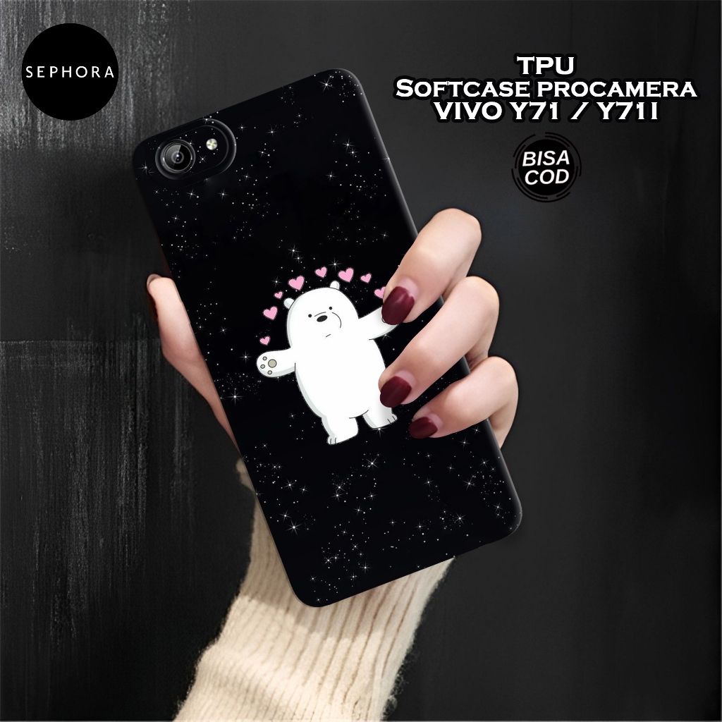 Case VIVO Y71 / Y71i Terbaru - Fashion Case Bear - Softcase VIVO Y71 / Y71i - Case Pro Camera - Casi