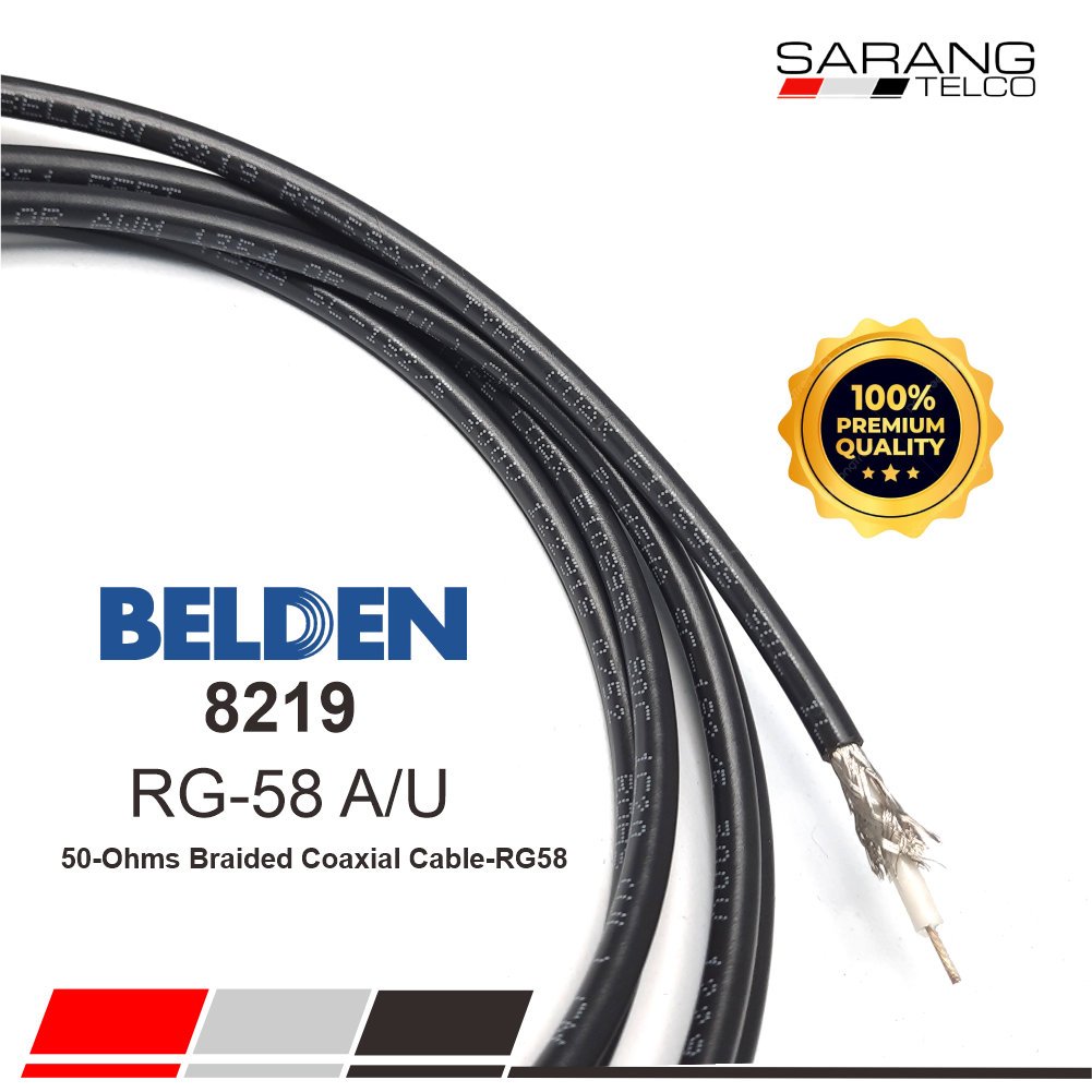 Kabel Coaxial RG58A/U Belden 8219 Coax Belden - type RG-58A/U