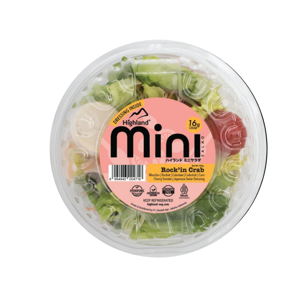 

Salad Mini Highland + Crabstick + Dressing 100gram