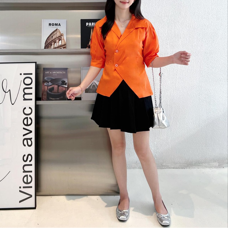 Min-Ji 민지 Side Button Blouse  YA-101