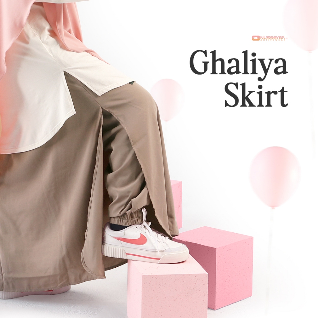 Gameboiishop - Nusseyba Ghaliya Skirt Bahan Chamomile Premium Rok Celana Olahraga Rok Celana Wanita