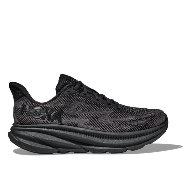 Hoka Road Running Shoes Clifton 9 Mens  - Black / Black Original
