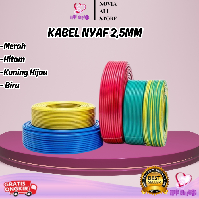 KABEL NYAF 2,5MM  SERABUT NYAF 1X2,5 MM NYAF 2,5 MM (1 Meter)