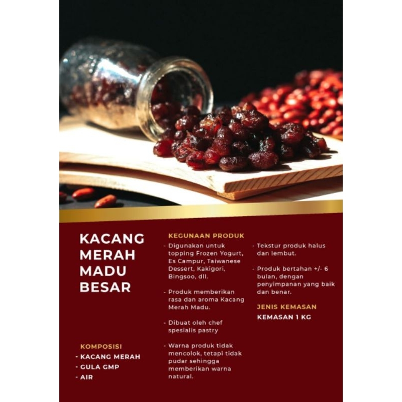 

Pasta Kacang Merah Madu / Sweetend Red Bean