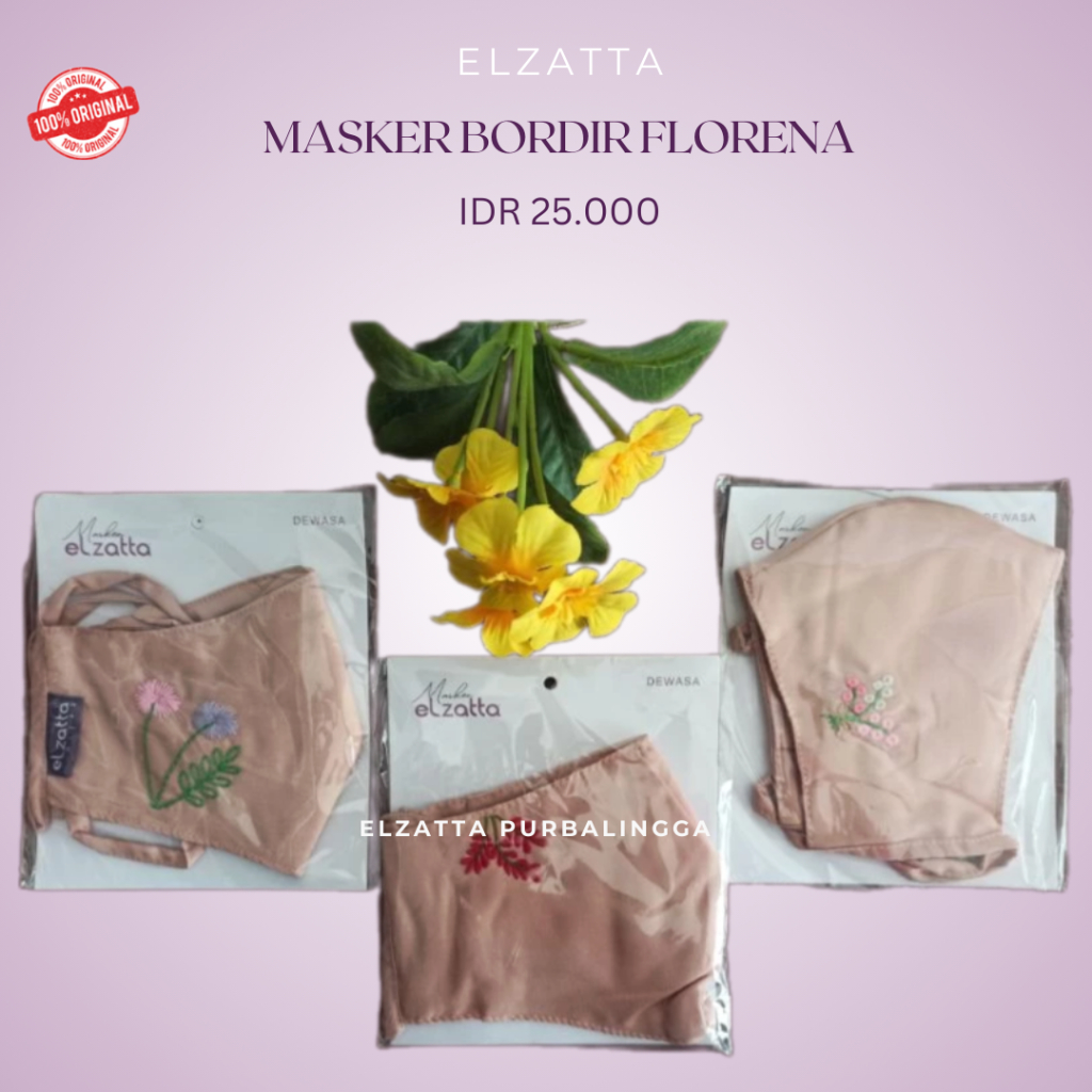 Elzatta Masker Wanita Masker Bordir Florena by Elzatta