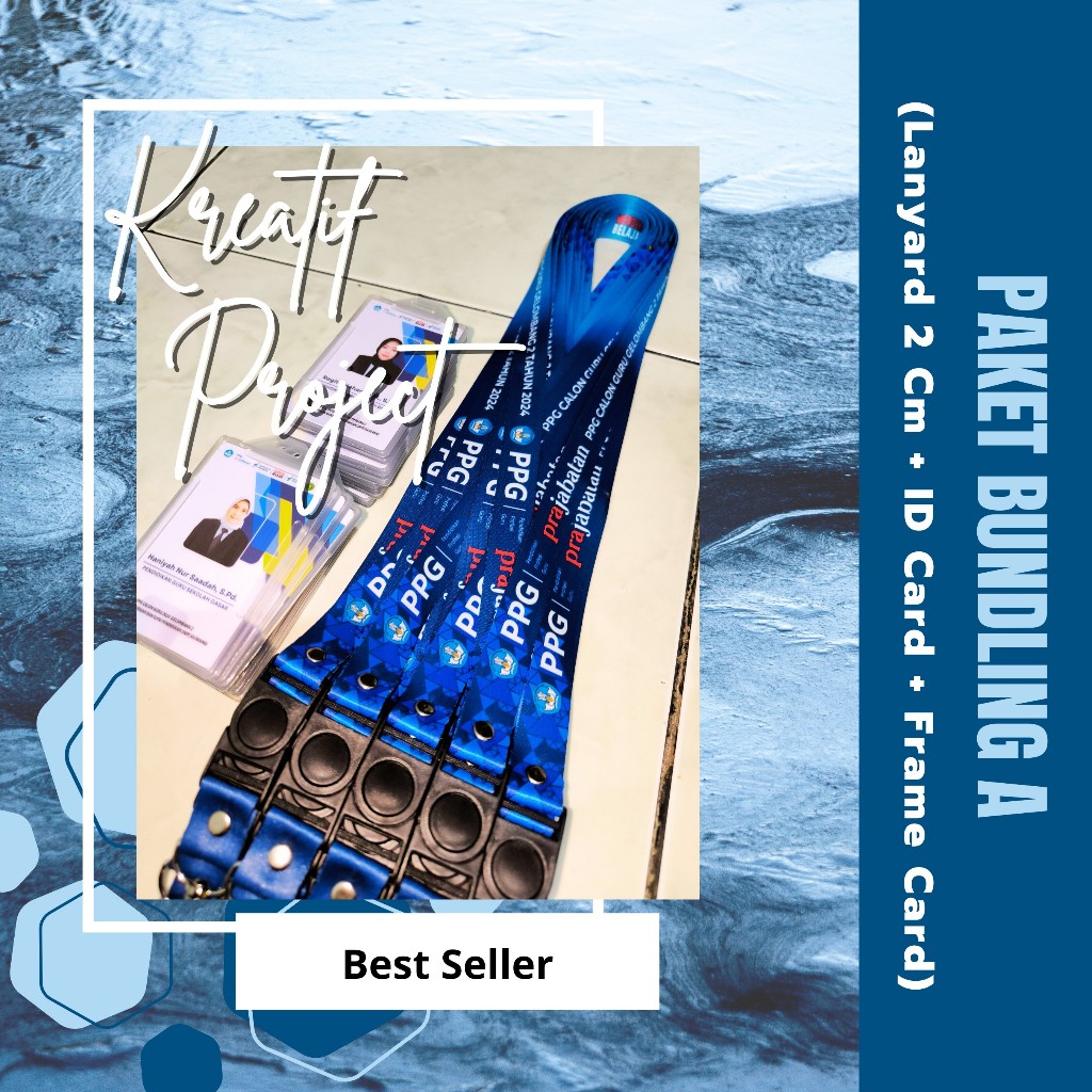 

Paket Lengkap Id Card (Lanyard 2 cm + Id Card + Frame Card) - Full Colour