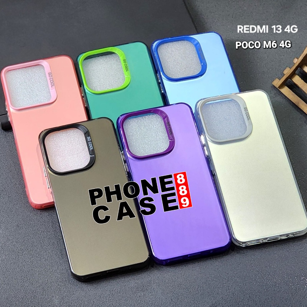 POCO M6 4G CASE IMD PLATE HOLOGRAM  CASE SOCOOL  POCO M6 4G SC-1