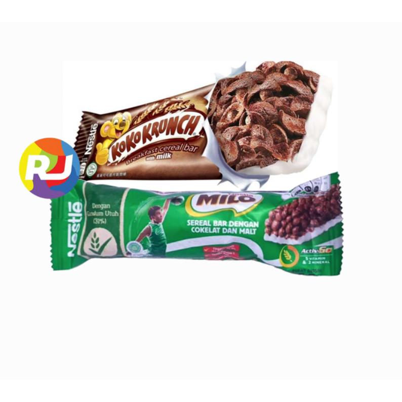 

Snack Cookie Sereal Cereal Bar Coklat Malt - Koko Krunch 14,5gr / Milo 23,5gr