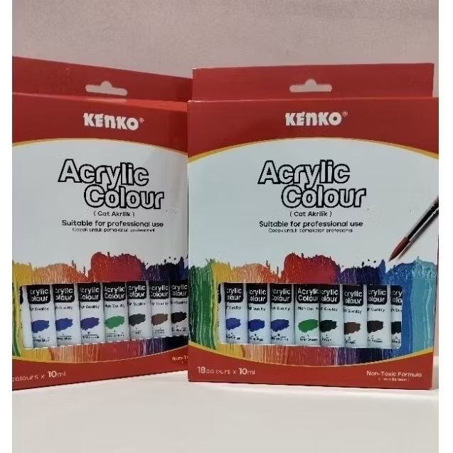 

CAT ACRYLIC COLOUR ARC-10-18C KENKO | ISI 18 × 10ML | CAT AKRILIK