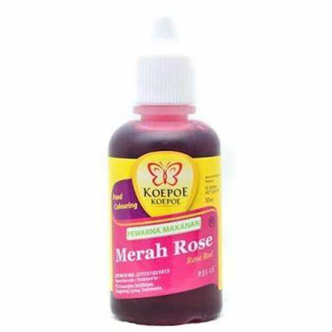 

Kupu pewarna merah rose 30ml