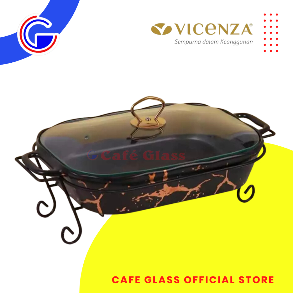 CASSEROLE WADAH SAJI MAKANAN PRASMANAN | FOOD WARMER KERAMIK MARBLE VICENZA |  ALAT PRASMANAN WEDDIN