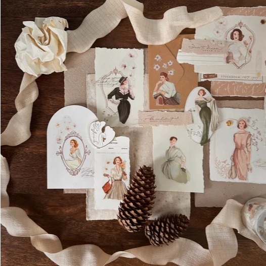 

[New 2024] Nove Production - Vintage Elegance Matte PET Tape Sticker