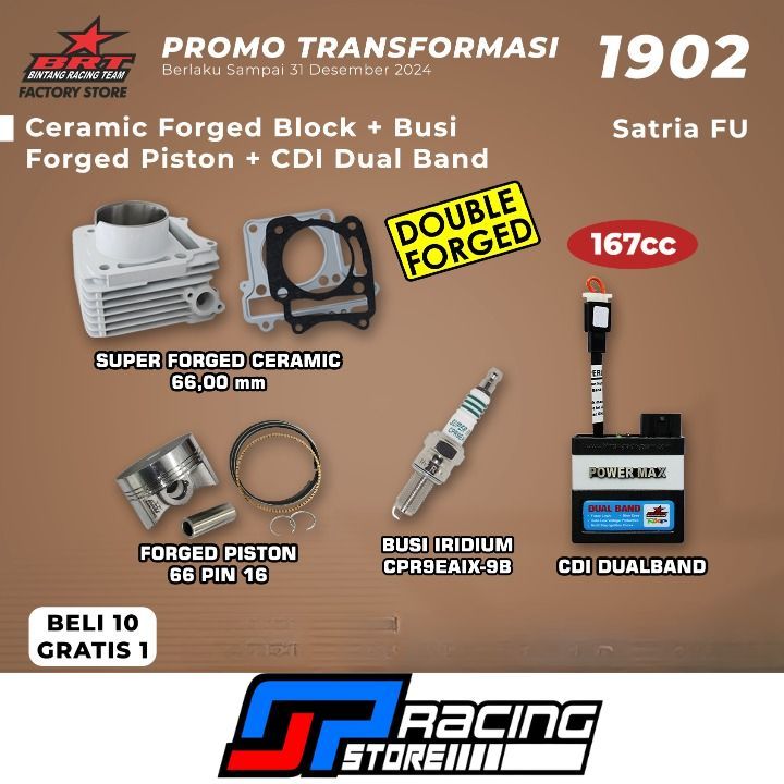 Paket Bore UP Satria FU - Block Ceramic - Piston - CDI - BRT Promo 1902