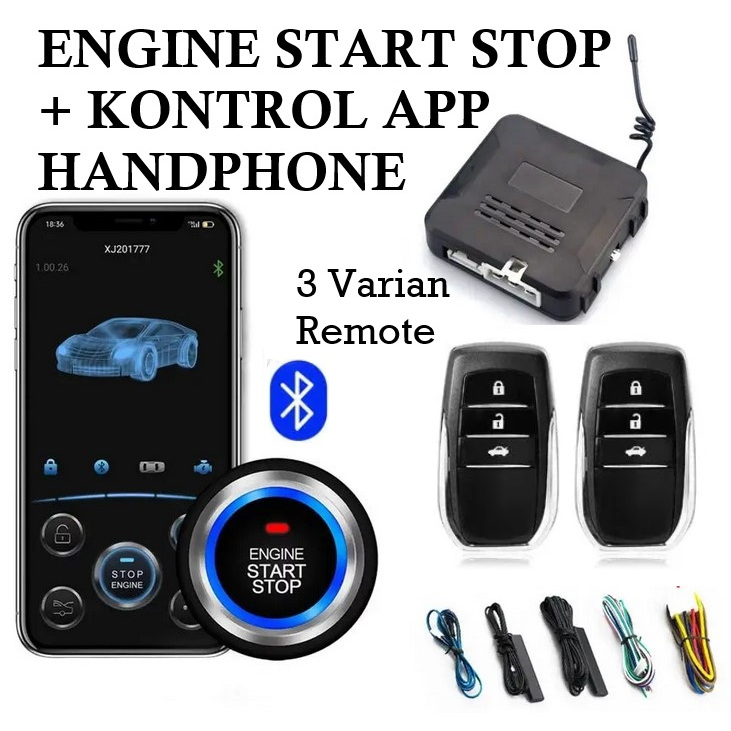 ENGINE START push start stop tombol bluetooth smart phone control kontrol Hp handphone button Passiv