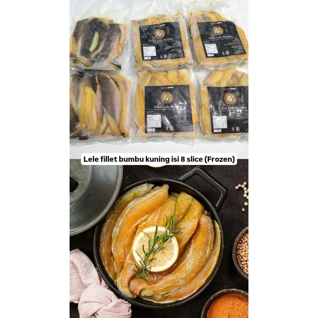 

Lele fillet boneless bumbu kuning 8 slice / lele fillet TANPA PENGAWET (frozen)