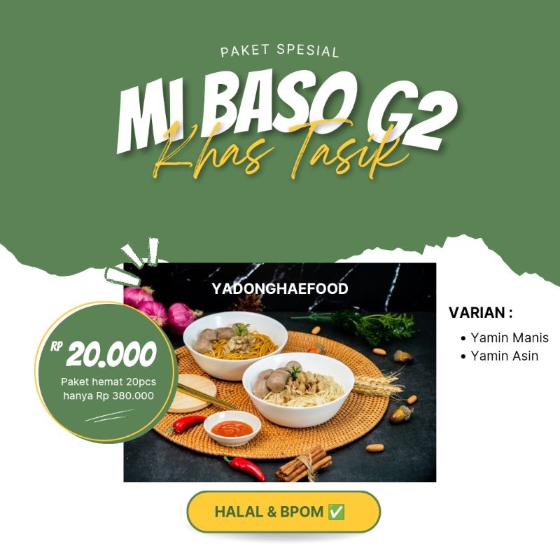 

Baso G2 Kemasan Siap Saji Bakso Instan Khas Tasik Halal BPOM