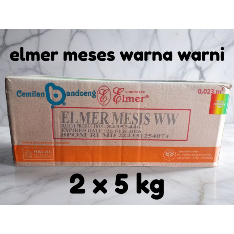 

ELMER MESES WARNA WARNI KEMASAN 1 DUS 2 X 5 KG