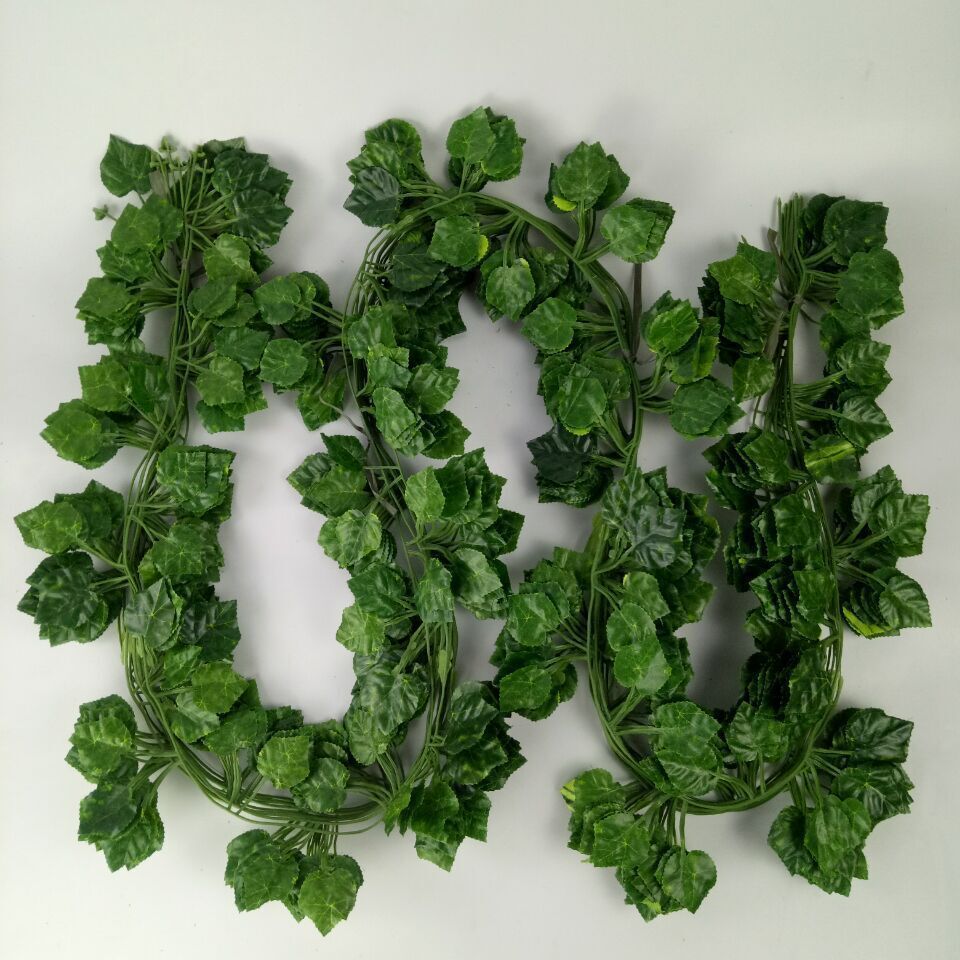 12PCS DAUN SEMANGKA KECIL HIAS / DAUN ARTIFICIAL / DAUN RAMBAT PLASTIK GANTUNG / DAUN ANGGUR HIASAN