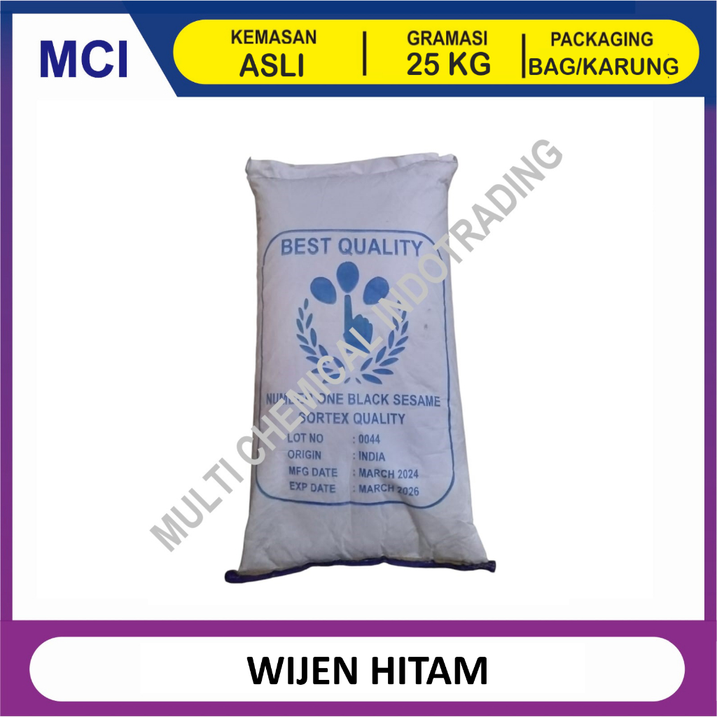 

WIJEN HITAM BLACK SESAME SEEDS - 1 BAG 25 KG