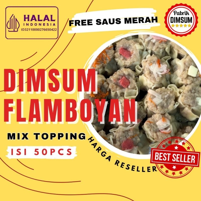 Flamboyan Dimsum isi 50 Pabrik Dimsum Halal