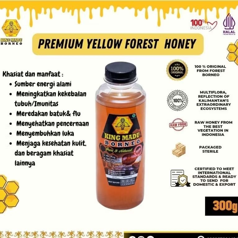 

King Madu Borneo Madu kuning Hutan Asli Kalimantan 300gr