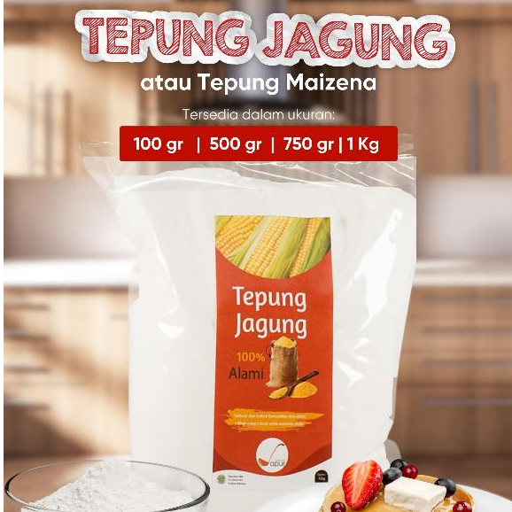 

Tepung Maizena 50gr / Sari Pati Jagung Murni / Asli Tepung Jagung Halal - Dapur Supplies