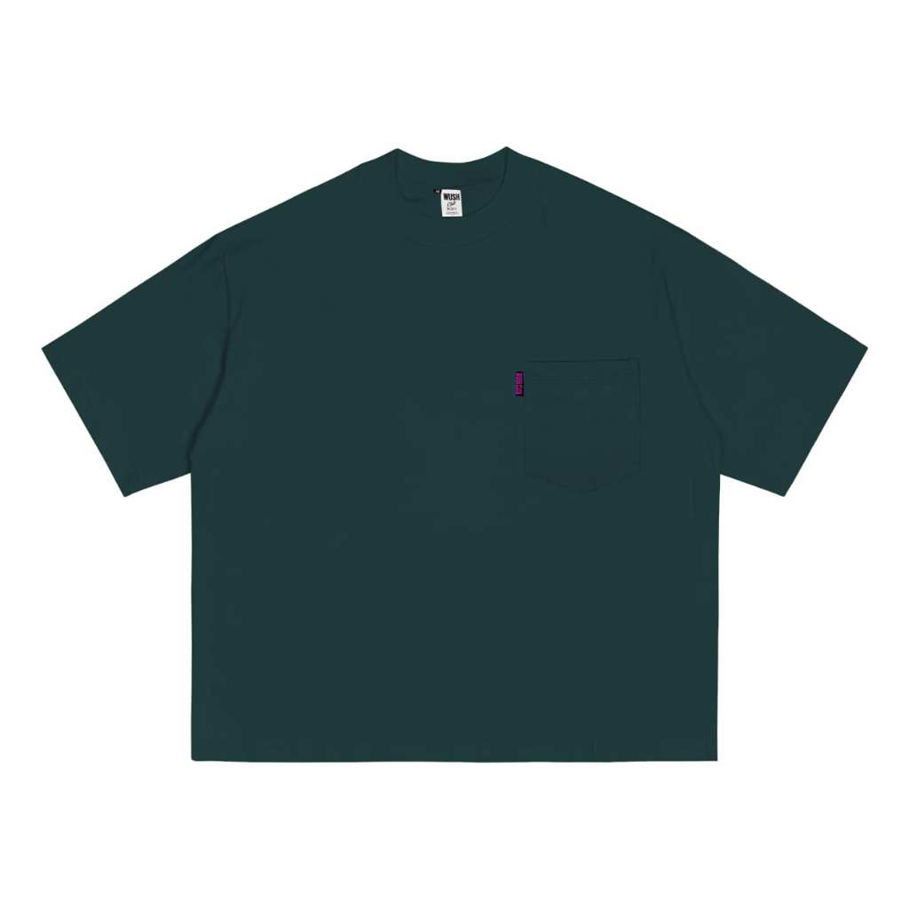 WUSH CLUB BOXY POCKET FIT TEE BAJU KAOS DISTRO SAKU PRIA WANITA POLOS OVERSIZE COTTON COMBAD 24S HIJ